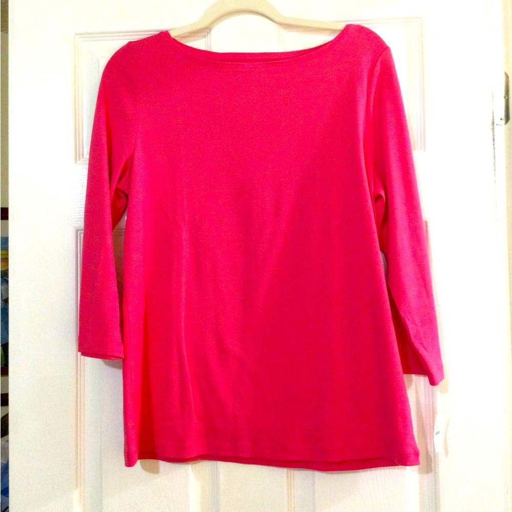 Pink Talbots Tee (L) NWT